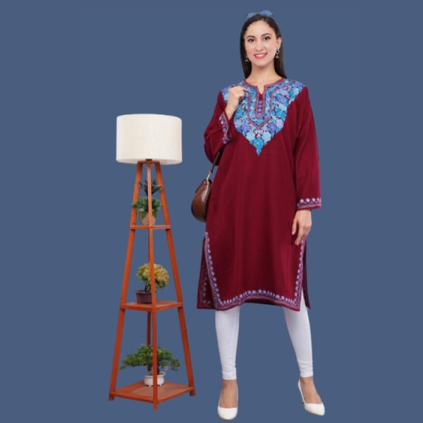 Maroon Fine Cashmilon Pheran