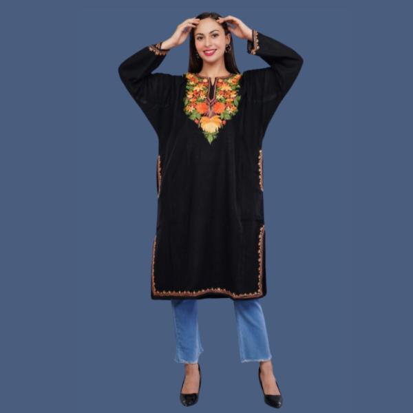 Black Fine Cashmilon Pheran