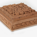 Walnut Wood Jewelry Carved Box